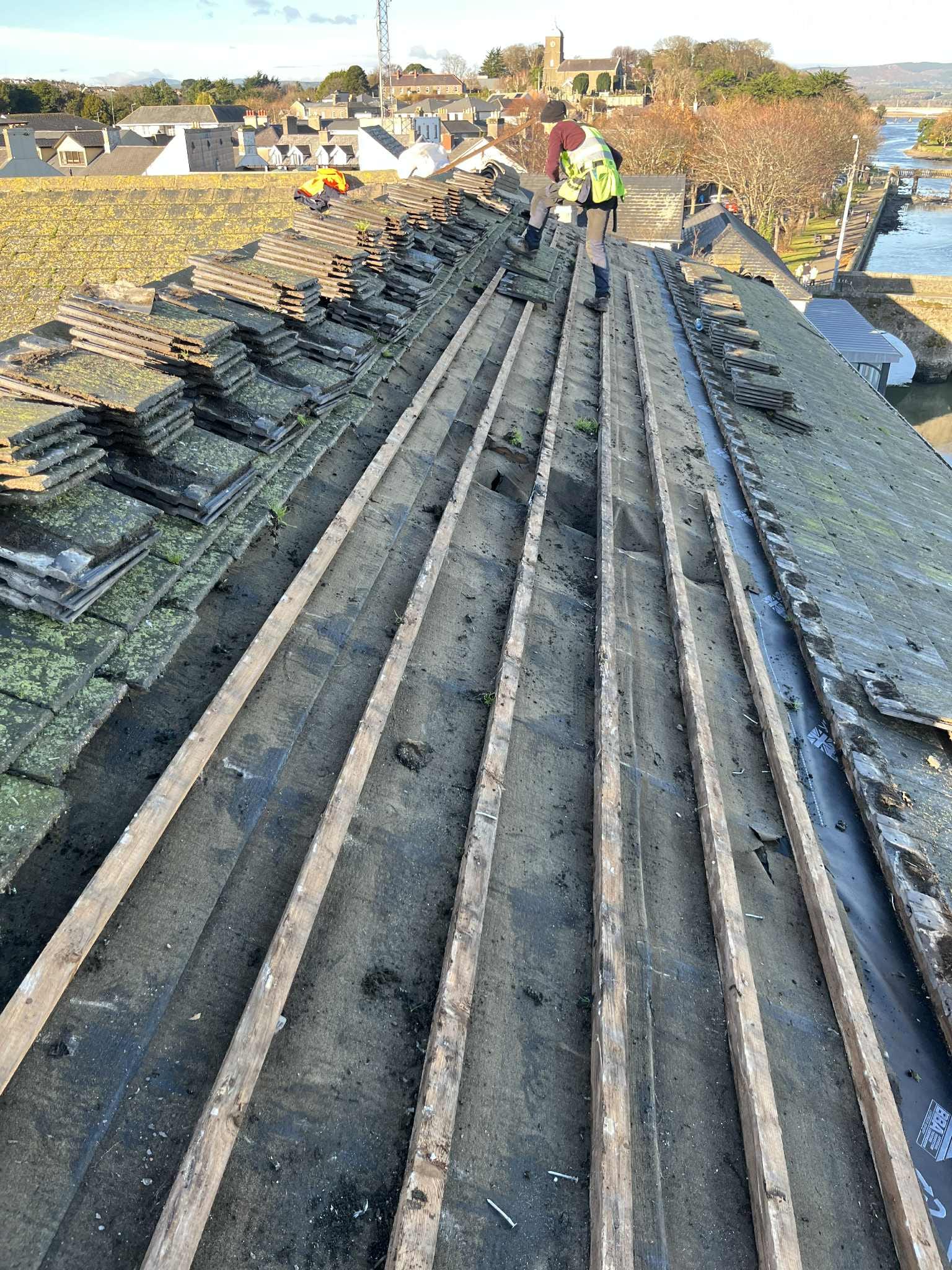 Felting emergency repair before and after Ireland